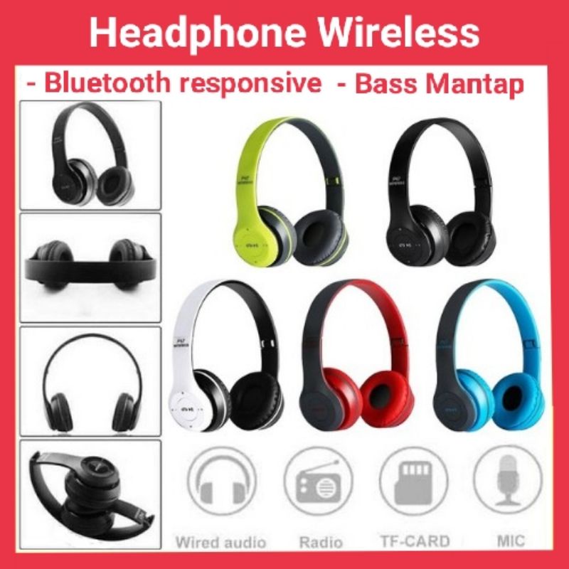 Jual HEADPHONE BLUETOOTH HEADSET WIRELESS BLUETOOTH HEADPHONE GAMING