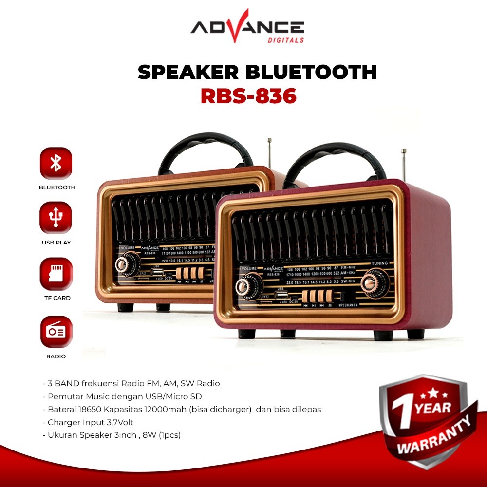 Jual Speaker Radio Advance RBS 816 RBS 836 / Speaker Radio Jadul ...