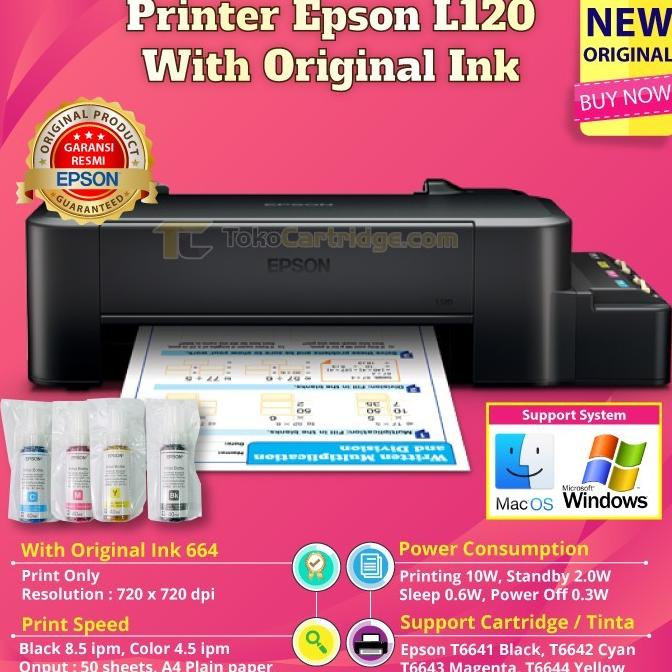 Jual Printer Epson L120 L 120 New Original Printer Infus Epson Ink Tank Shopee Indonesia 5205