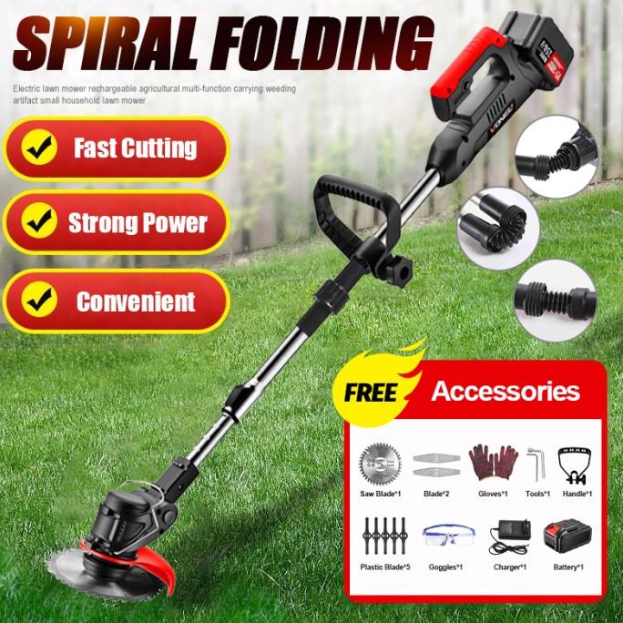 Jual Mesin Potong Rumput dengan roda mesin pemotong rumput listrik padi ...