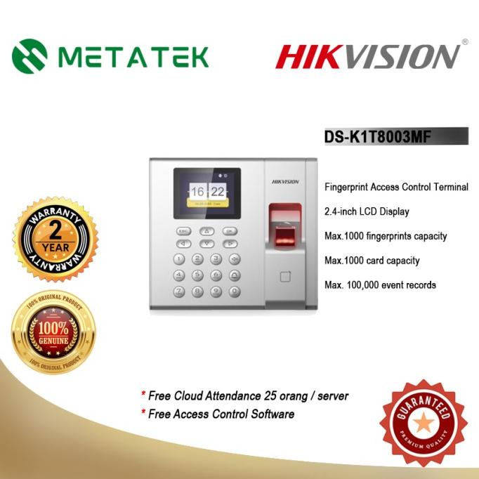 Jual Metatek | Hikvision DS-K1T8003MF Akses Kontrol | Absensi | Akses ...