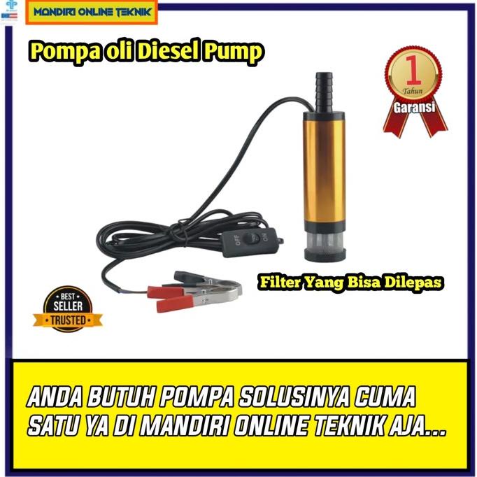 Jual Pompa Celup Oil Mini Portabel DC 24 Volt Minyak - Solar Diesel ...