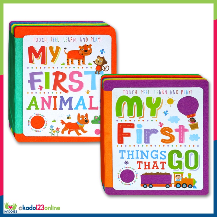 Jual My First Things that go & Animals Touch & Feel Felt Board Books ...