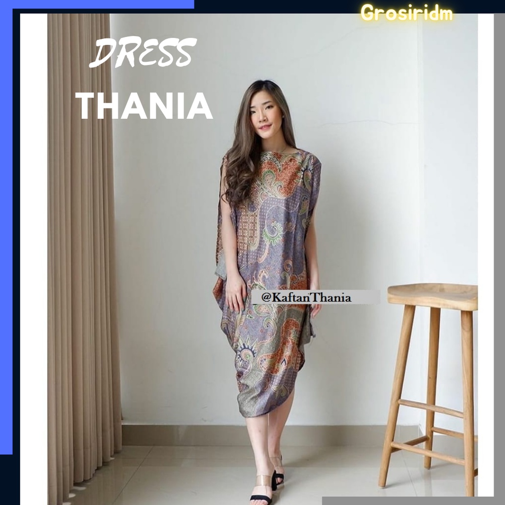 Jual DRESS BATIK REMAJA PEREMPUAN MODERN SATIN LEBARAN BAJU