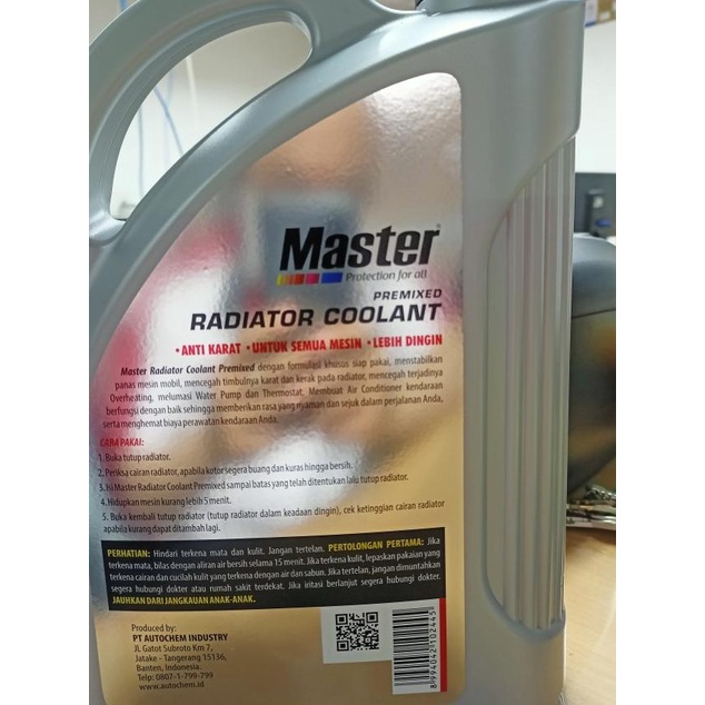 Jual master air radiator coolant master premixed red merah 4 liter ...