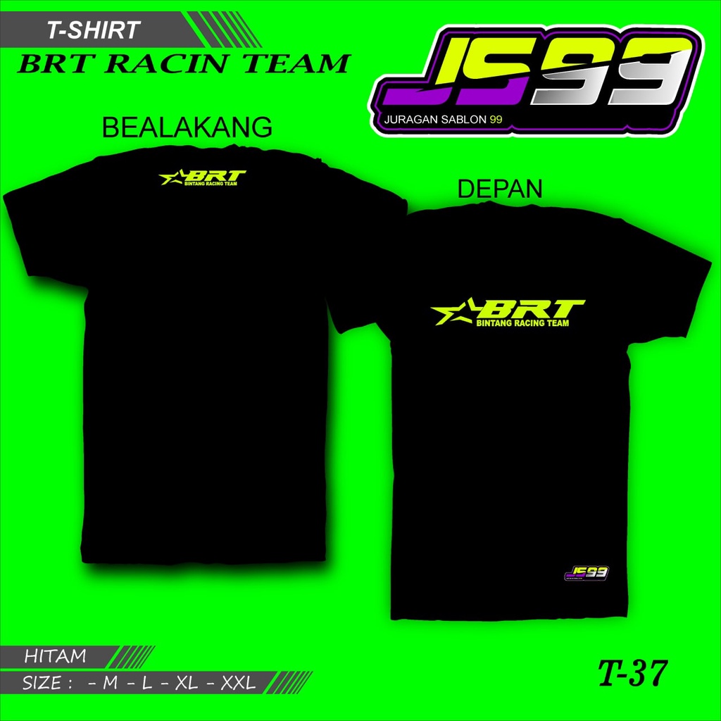 Jual COD KAOS BRT RACING TEAM/kaos oblong/kaos distro/kao BRT RACING ...