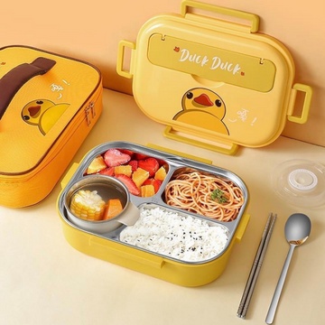 Jual Lunch Box Stainless 4 Sekat + Lunch Bag / Kotak Makan Set | Shopee