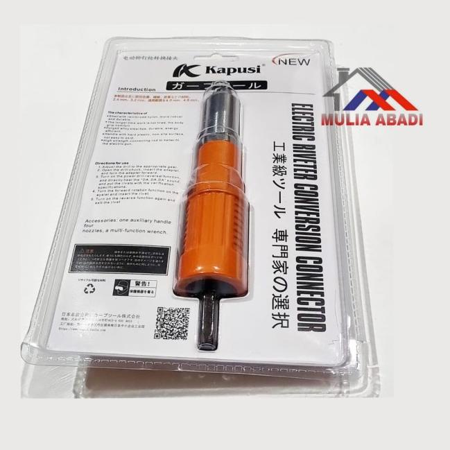 Jual Adaptor Tang Rivet Kapusi SET /Adapter Rivet Gun Listrik Kapusi ...