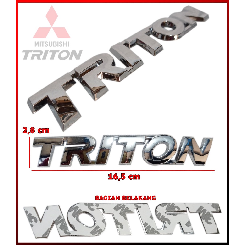 Genuine Chrome Rear Badge Emblem For Mitsubishi Triton / L200 Pickup Truck - OEM Part 7415A615 4 thumbnail image
