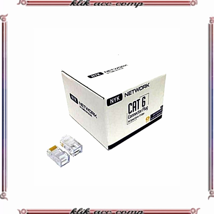 Jual Nyk Connector RJ45 Cat6 ISI 50Pcs | Shopee Indonesia