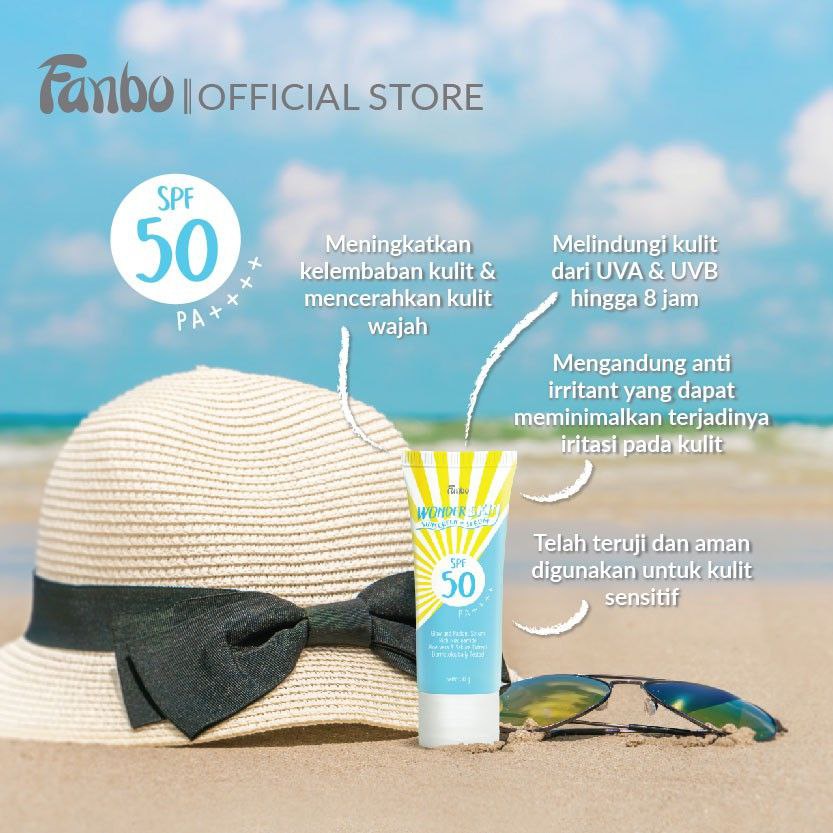 Jual Fanbo Wonder Skin Sunscreen & Serum - SPF 50 PA ++++ 30gr | Shopee ...