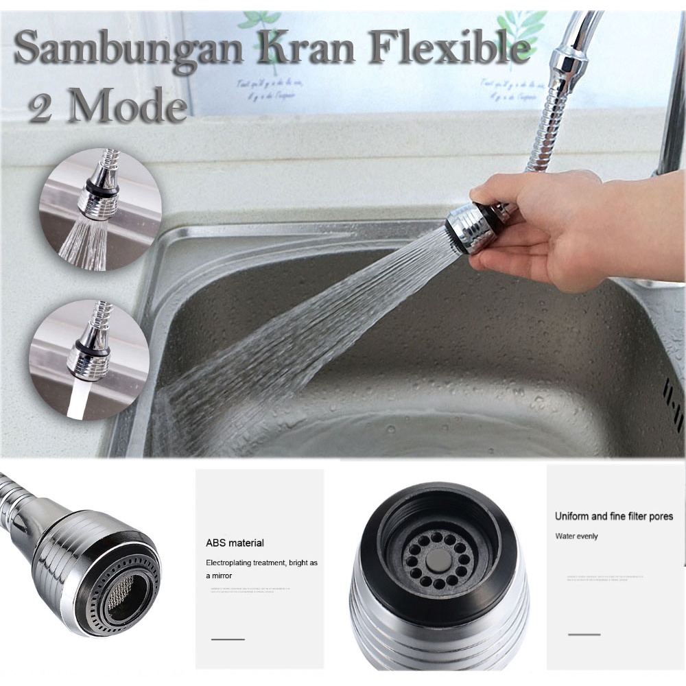 Jual Sambungan Kran Air Cuci Piring Wastafel Flexible Mode Spray Drajat Chrome Shopee