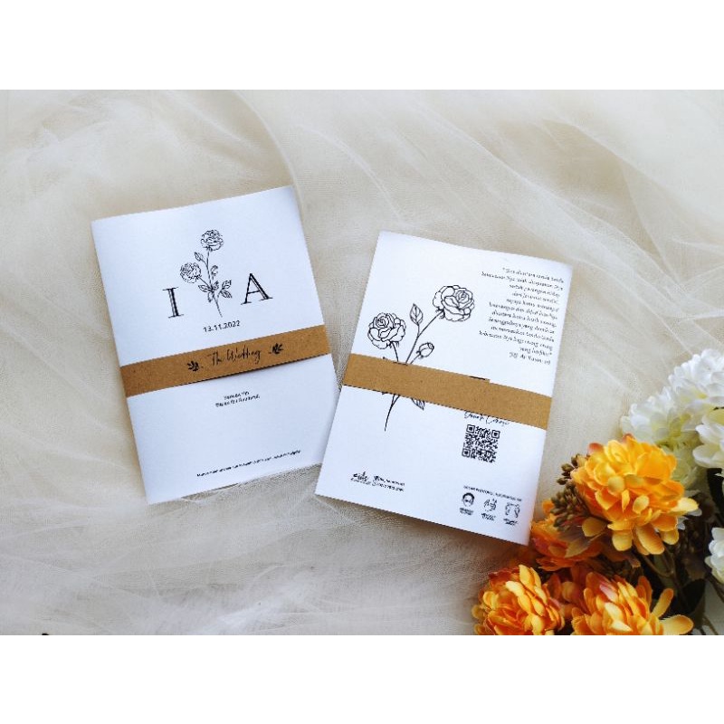 Jual undangan rustic pakai tinta emas dan pakai foto | Shopee Indonesia