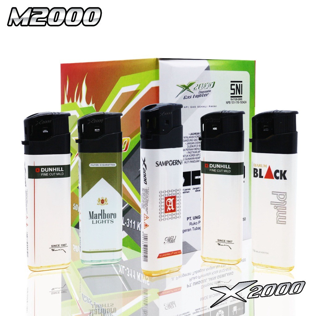 Jual MONTANA x M2000 Korek Api Gas 8.2 x 2.4 cm 50 Pcs Windproof ...