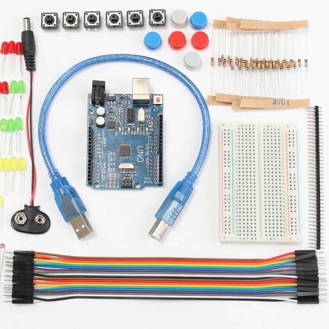 Jual Basic Starter Kit Arduino Uno R3 Compatible Paket Minimalis