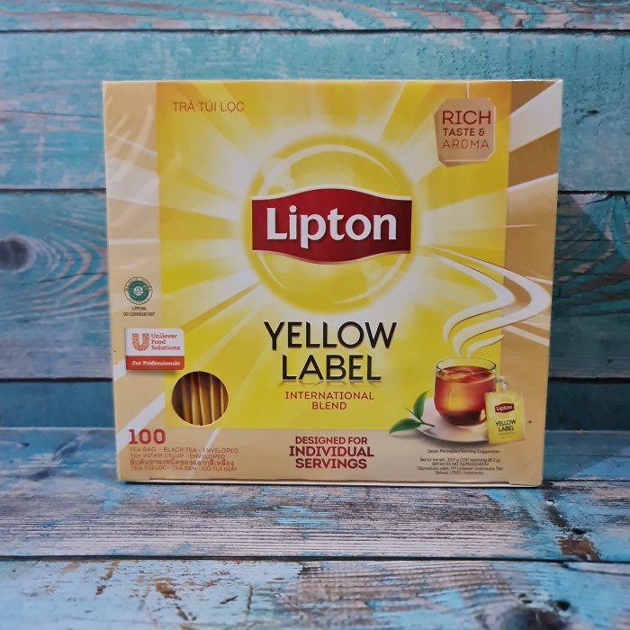 Jual Lipton Yellow Label Tea Bag Envelope 100 Pcs Shopee Indonesia