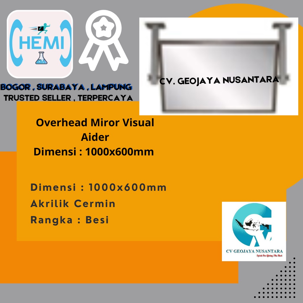 Jual Overhead Miror Visual Aider Dimensi : 1000x600mm | Shopee Indonesia