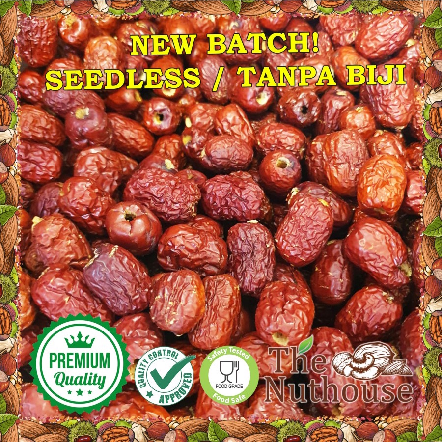Jual 500gr Seedless Dried Red Dates / Kurma Merah Angco TANPA BIJI