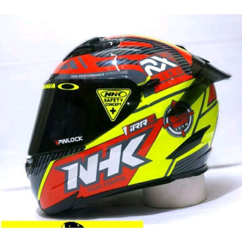 Jual HELM FULL FACE NHK RX9 MOTIF RACER X BLUE SILVER PAKET GANTENG