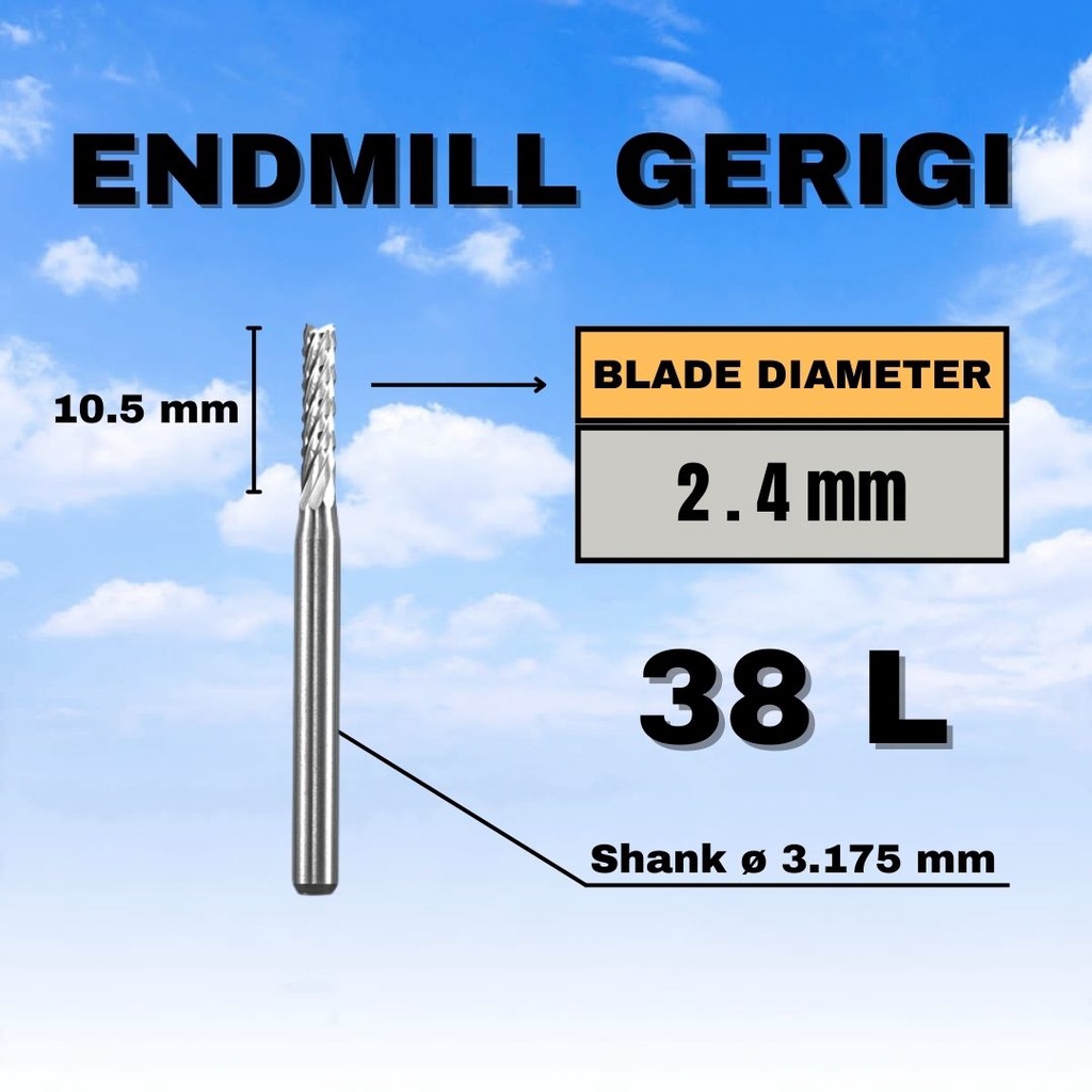 Jual Ms7 Endmill Engraving Carbide Endmill Gerigi Diameter 1 1.5 2 2.5