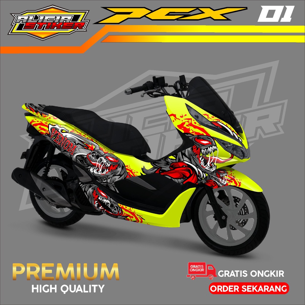 Jual Decal Sticker Fullbody Motor Honda Pcx 150 Motif Venom As 01 Shopee Indonesia