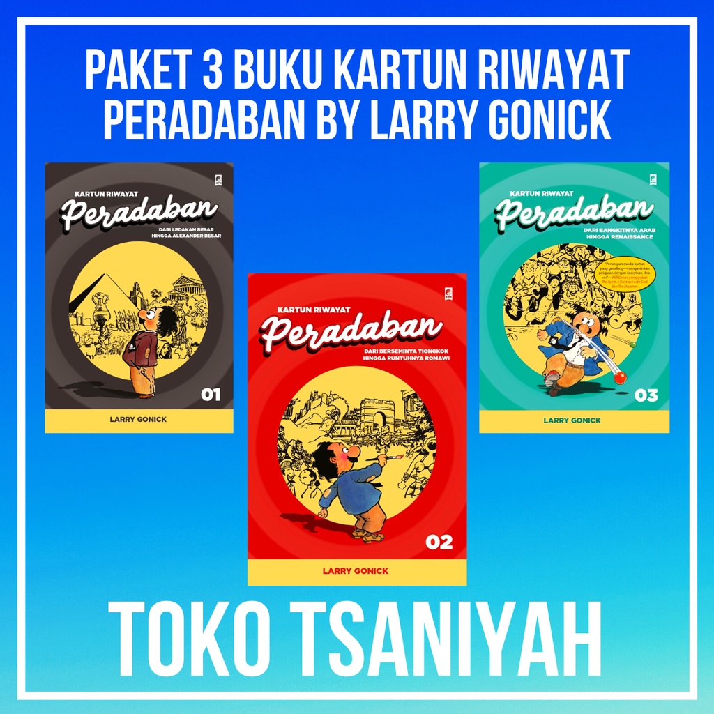 Jual Paket Buku Komik Sejarah Kartun Riwayat Peradaban Larry