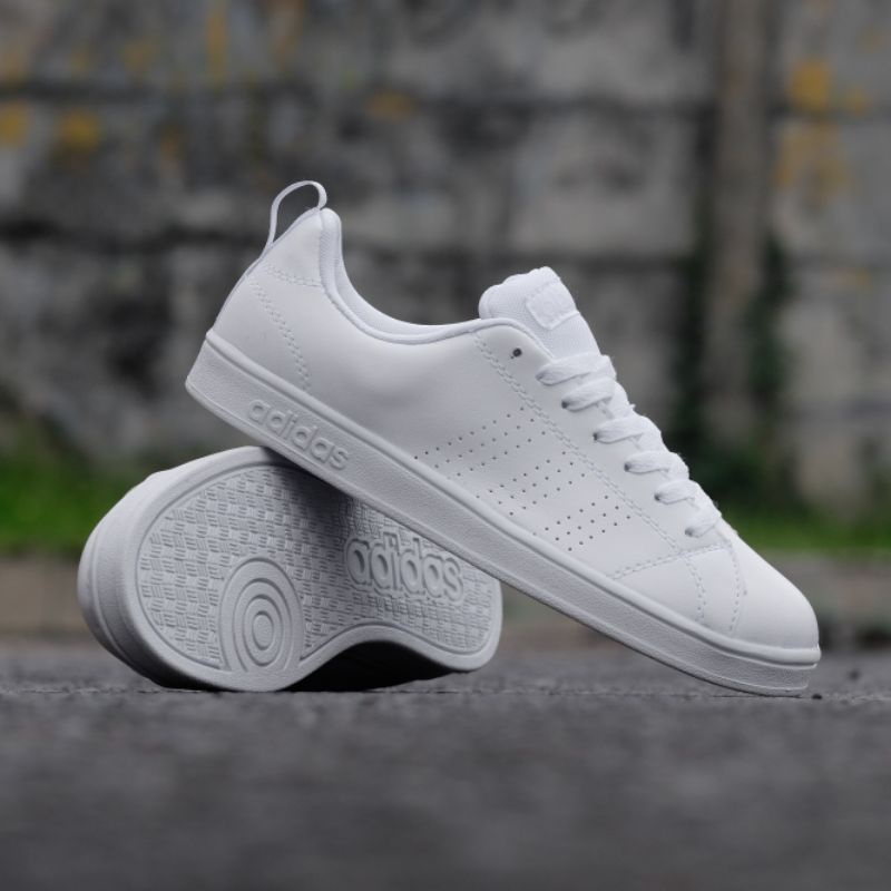 Sepatu Pria Wanita Adidas Neo Advantage All White Sneakers Casual Putih Terbaru Stock Terbatas