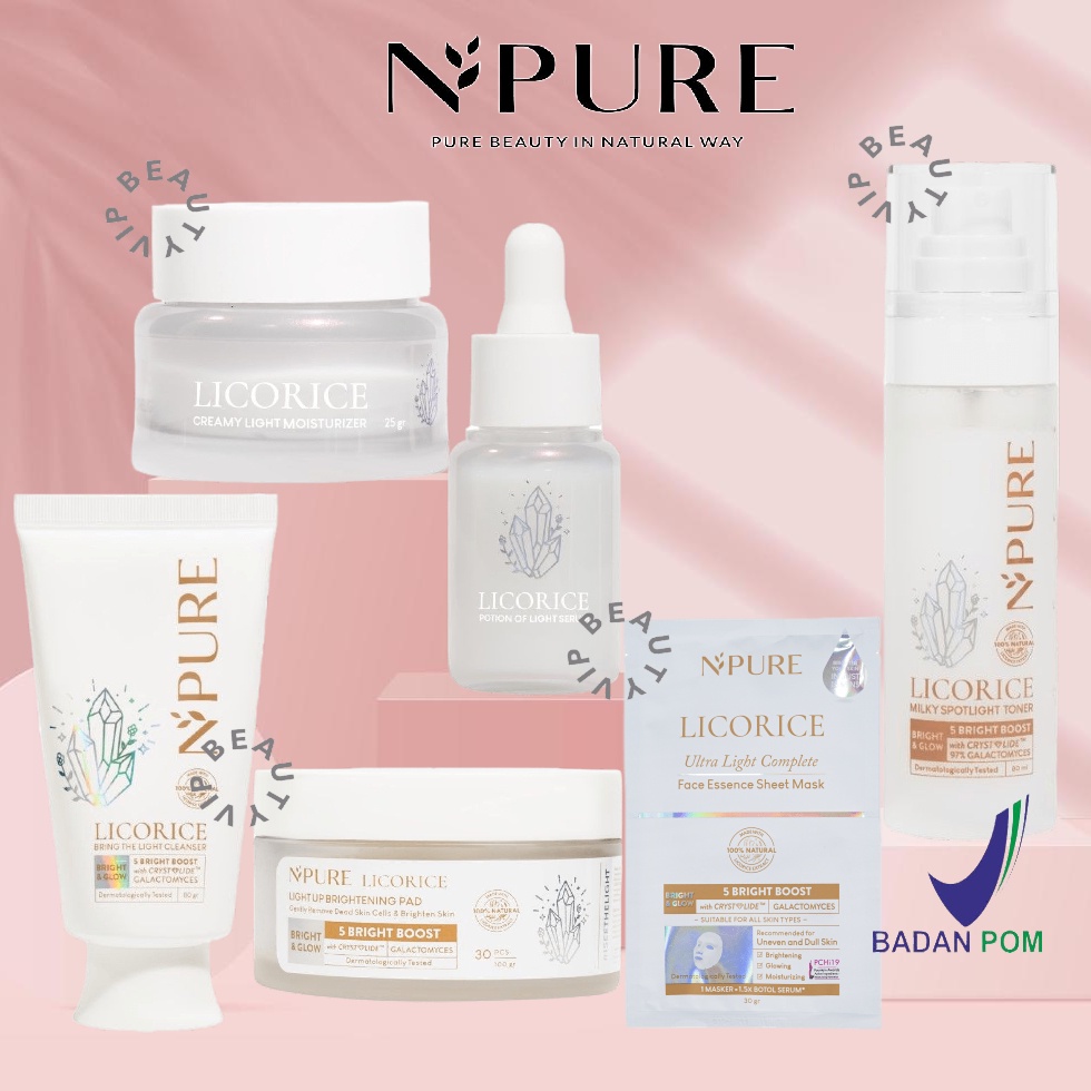 Jual NPURE Licorice Brightening Series The Light Cleanser Milky