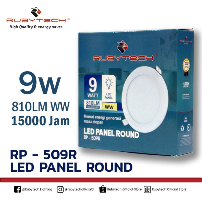 Jual Led Panel W Rubytech Kuning Rubytech Led Panel Ib Bulat Ww W