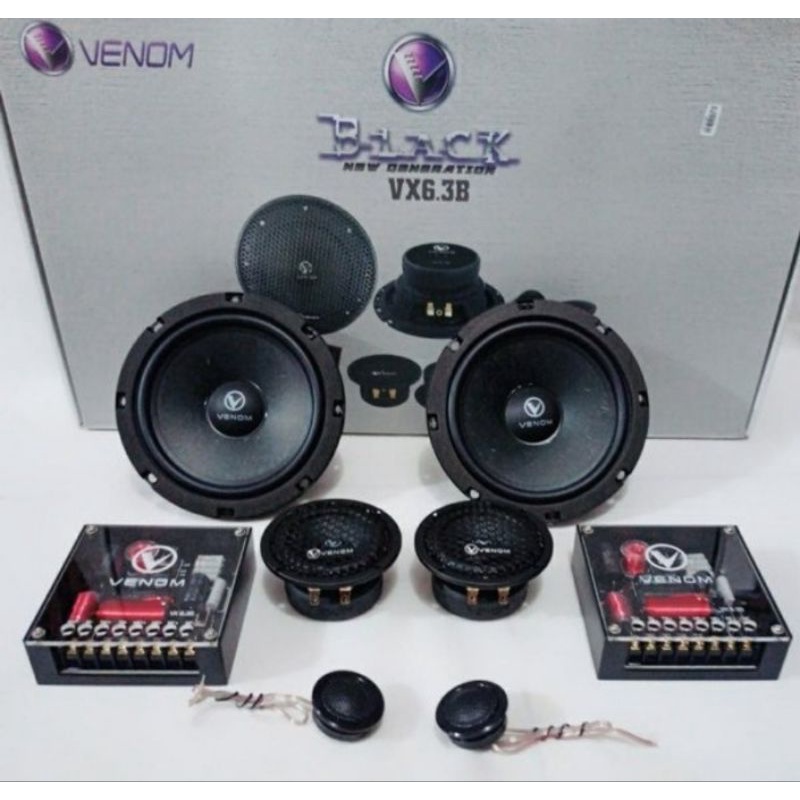 Jual Speaker Split Venom Vx B Way Black Komponen Speaker Split Way Venom Vx B