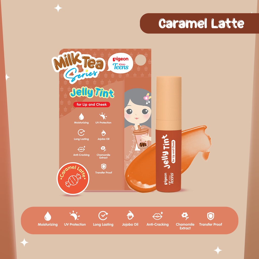 Jual PIGEON TEENS JELLY TINT MILK TEA SERIES Lip Tint Remaja Longlasting & Transferproof