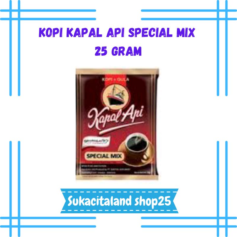 Jual kopi kapal api special mix 1 sachet 25 gram kopi instan kopi