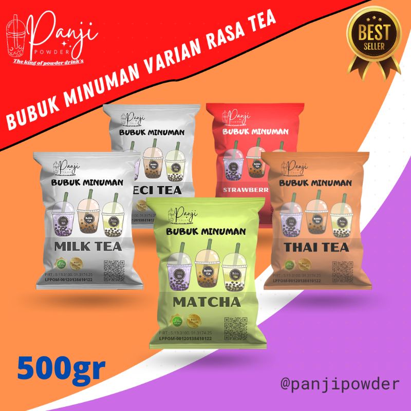 Jual bubuk minuman rasa tea 500gr serbuk minuman aneka rasa bubuk ...