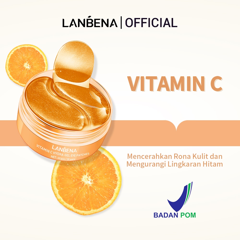 Jual [BPOM] LANBENA Whitening Vitamin C Eye Mask Masker Mata