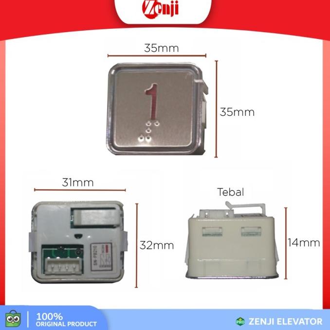 Jual Push Button 210 / Tombol Lift / Sparepart Elevator | Shopee Indonesia