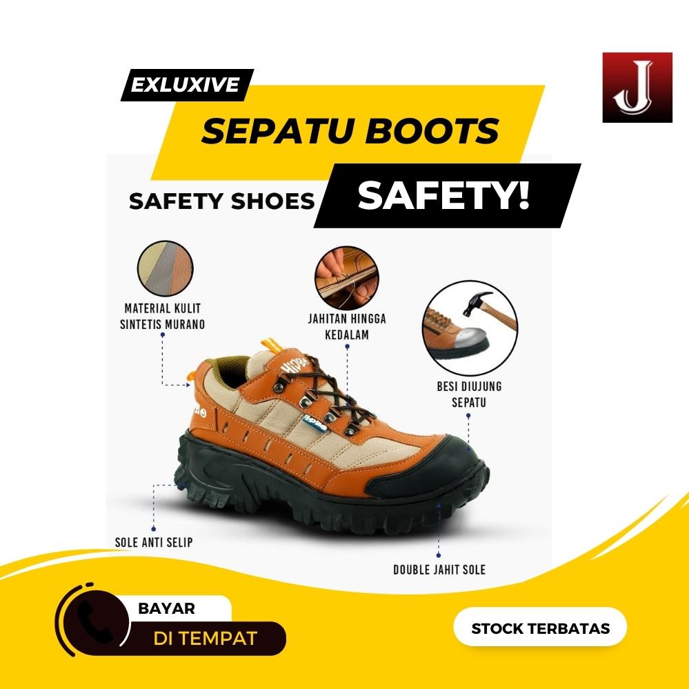 Jual Sepatu Safety Pria M 052 Safety Boots Ujung Besi Pria Cowok Boot ...