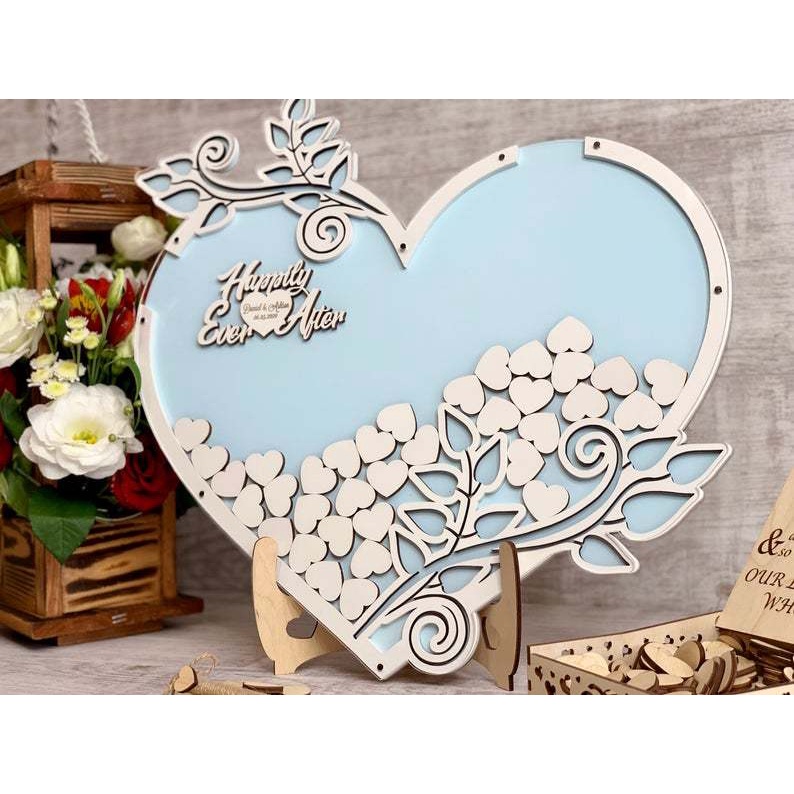 Jual Frame Guest book Hati Heart Wedding Sign Love Acrylic Kartu Ucapan ...