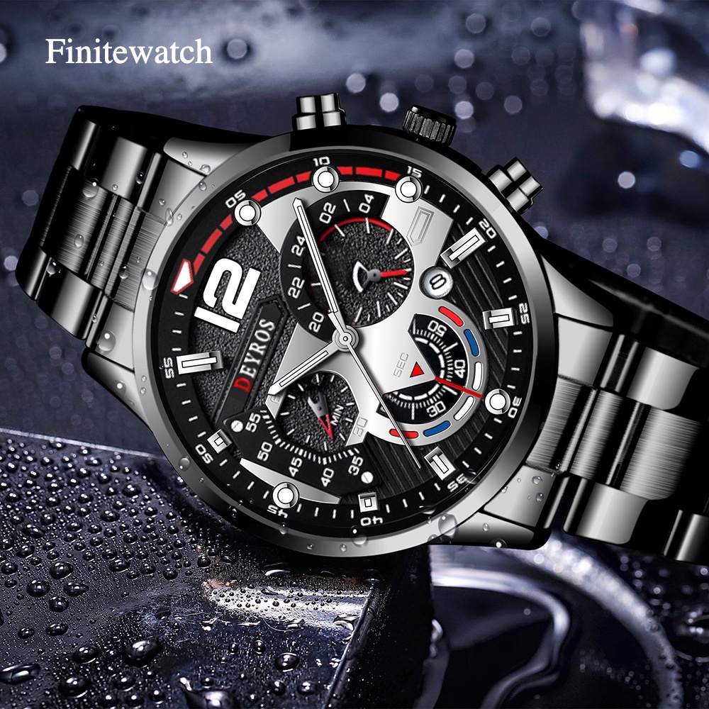 Jual Jam Tangan Pria Rantai Anti Air Original Deyros Jam Tangan Import ...
