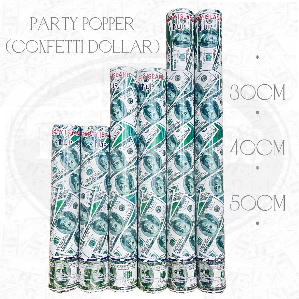 Jual [HK] DOLLAR CONFETTI / Party Popper / Popper Ulang Tahun & Wedding ...