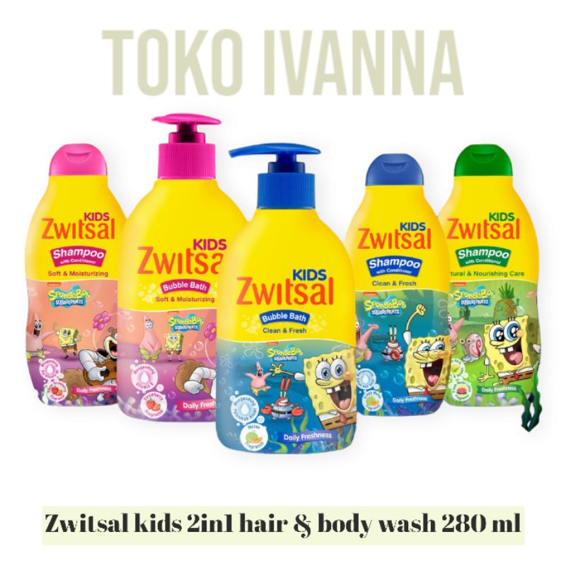 Jual Zwitsal Kids 2in1 Hair and Body Wash / Bubble Bath 280mL Shopee