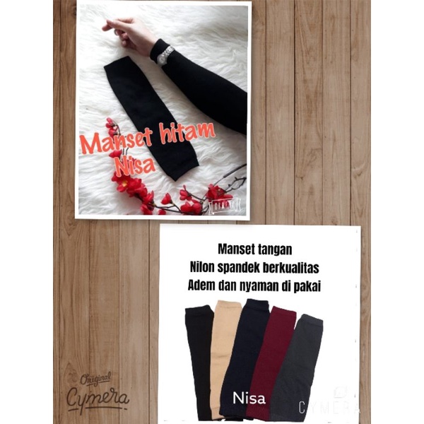 Jual manset hitam nilon tebal/manset tangan /sarung tangan/manset hitam ...