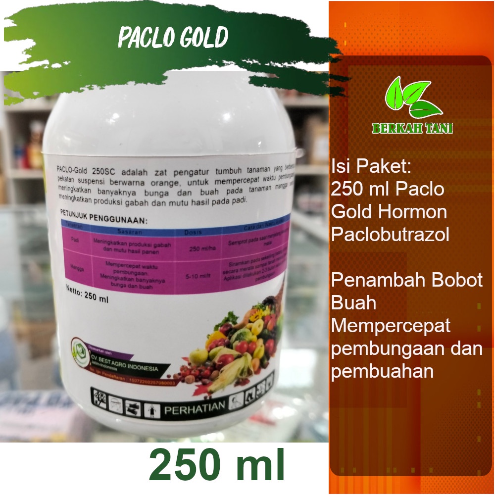 Jual Paclo Gold 250 ml Paclo Paclobutrazol Hormon Pembuahan Pembungaan ...