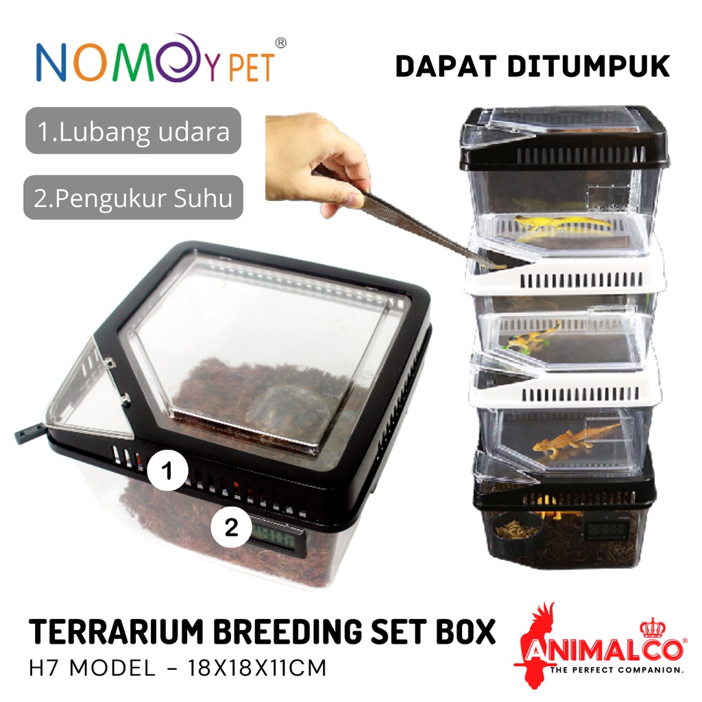 Jual NOMOY H7 KOTAK TERARIUM REPTIL REPTILE KANDANG TEMPAT AMFIBI ...