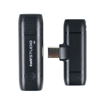 Clip On Jarak Jauh 20M Mikrofon Portable Wireless VLog Lavalier Mic Type C Lighting Microphone