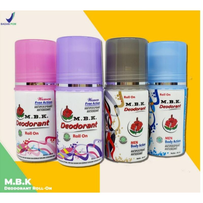 Jual MBK Roll On / Deodorant / Penghilang Bau Ketiak 40ml Women / Men ...