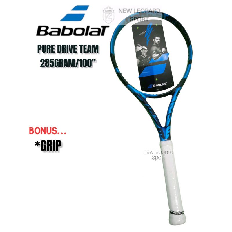 Jual Raket Tenis Babolat Pure Drive Team 2021 (Blue) Berat : 285g 100 ...