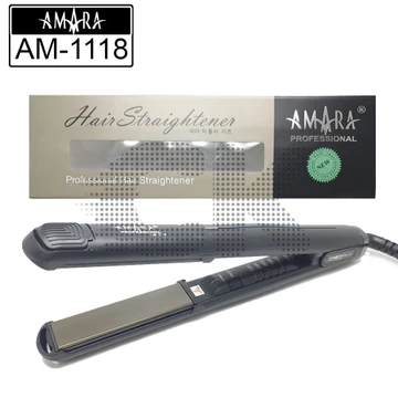 AMARA AM 1118 Catokan Pelurus Dan Pengeriting Rambut Plat Tourmaline Cepat Panas Cocok