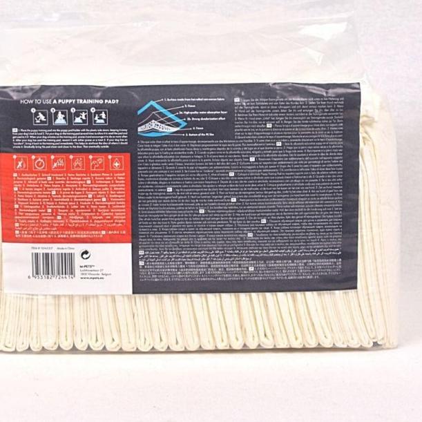MPets Welpen-Unterlagen 90x60 Cm – 30 Stück, Saugstark, Mit Lockmittel, Für Hundebox & Stubenreinheit