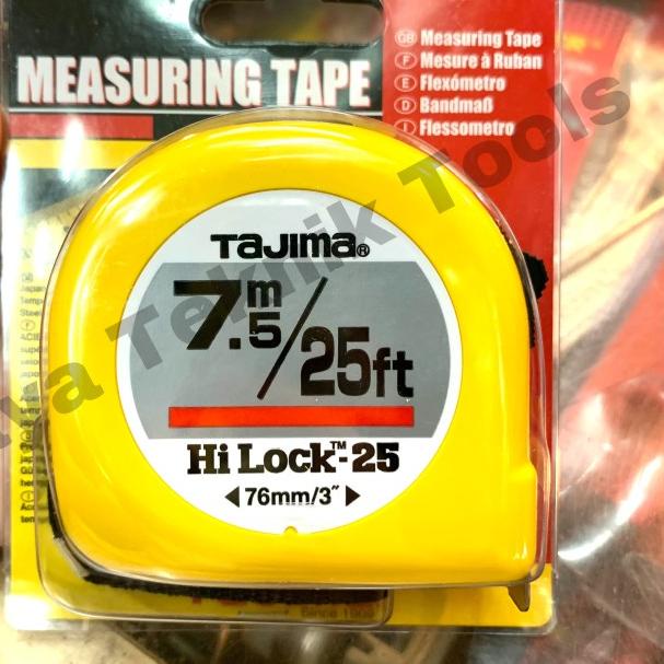 Jual Meteran Hi-Lock Tajima 7,5 meter Kuning Measuring Tape | Shopee ...