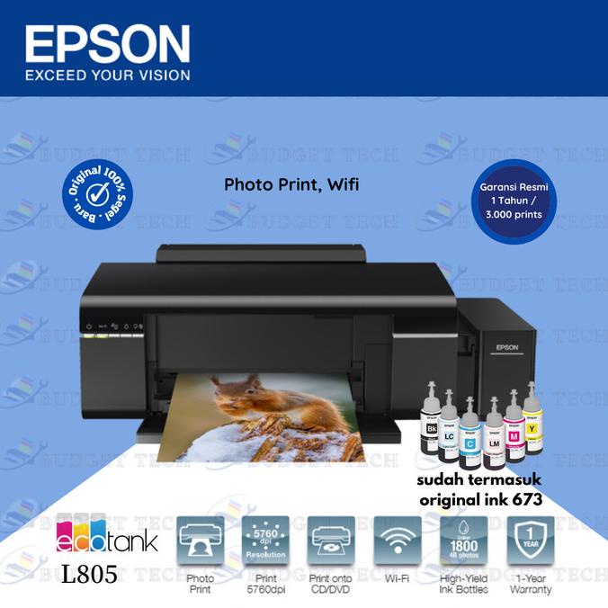 Jual Epson L805 Printer A4 Photo / WiFi [6 Colour Printers] | Shopee ...